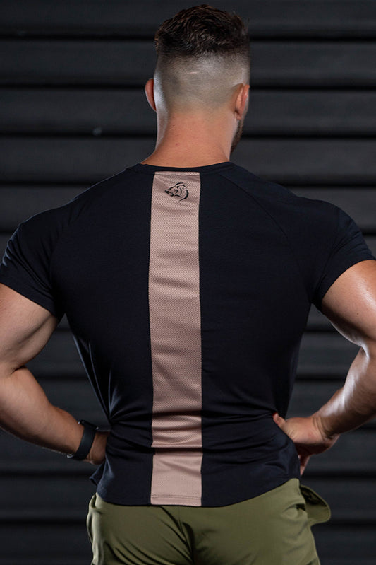Type A Men's T-Shirt - Carbon Black + Tan